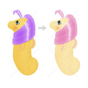 My Little Pony G1 Watercolor Baby Sea Foamy (Vintage)