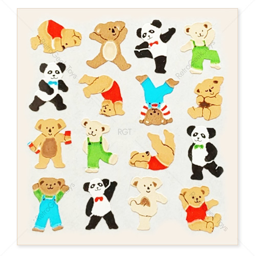 Sandylion Vintage Kromekote Stickers: Teddy Bears