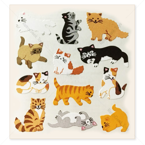 Sandylion Vintage Kromekote Stickers: Cats