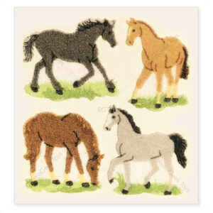 Sandylion Vintage Fuzzy Stickers: Horses