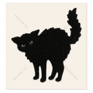 Sandylion Vintage Fuzzy Stickers: Black Cat