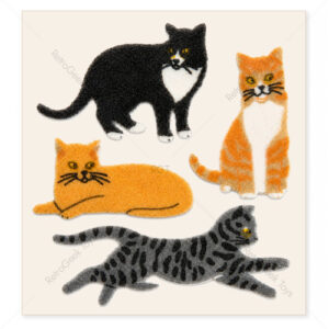 Sandylion Vintage Fuzzy Stickers: Home Cats