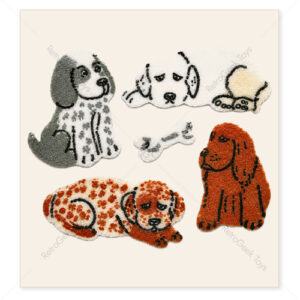 Sandylion Vintage Fuzzy Stickers: Doggies