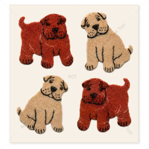 Sandylion Vintage Fuzzy Stickers: Dogs