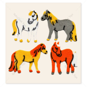 Sandylion Vintage Fuzzy Stickers: Horses