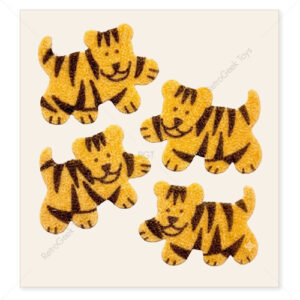 Sandylion Vintage Fuzzy Stickers: Baby Tigers
