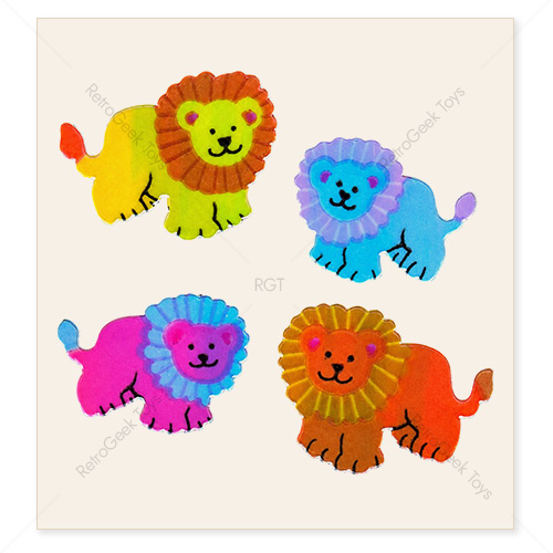 Sandylion Vintage Pearly Stickers: Lions