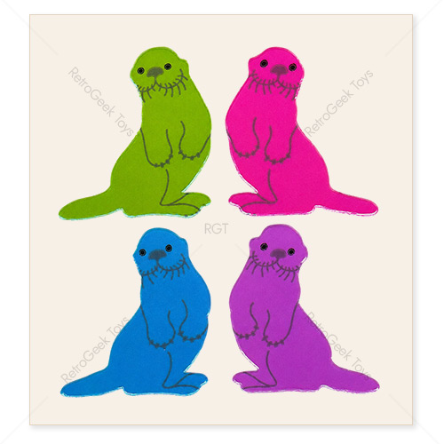 Sandylion Vintage Pearly Stickers: Otters