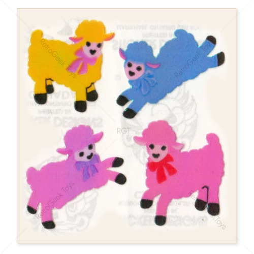 Sandylion Vintage Pearly Stickers: Sheep