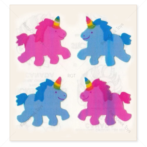 Sandylion Vintage Pearly Stickers: Unicorns