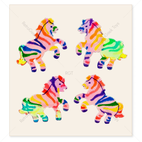 Sandylion Vintage Pearly Stickers: Zebras