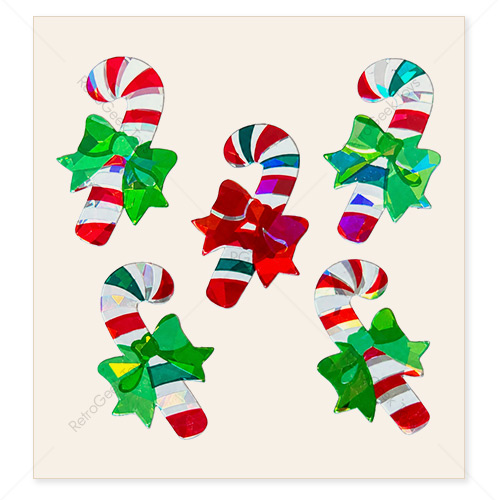 Sandylion Vintage Prism Stickers: Candy Canes