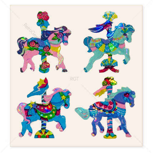 Sandylion Vintage Prism Stickers: Carrousel Horses