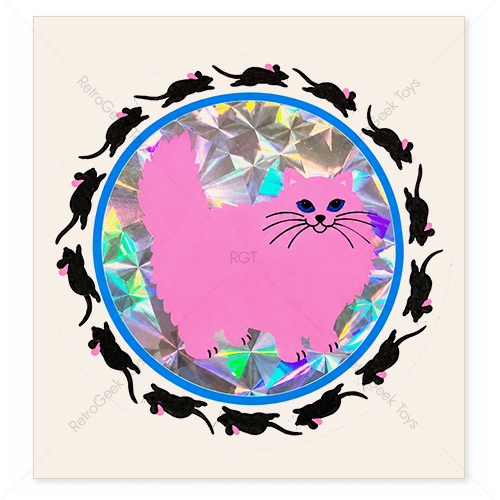 Sandylion Vintage Prism Stickers: Circle Cat